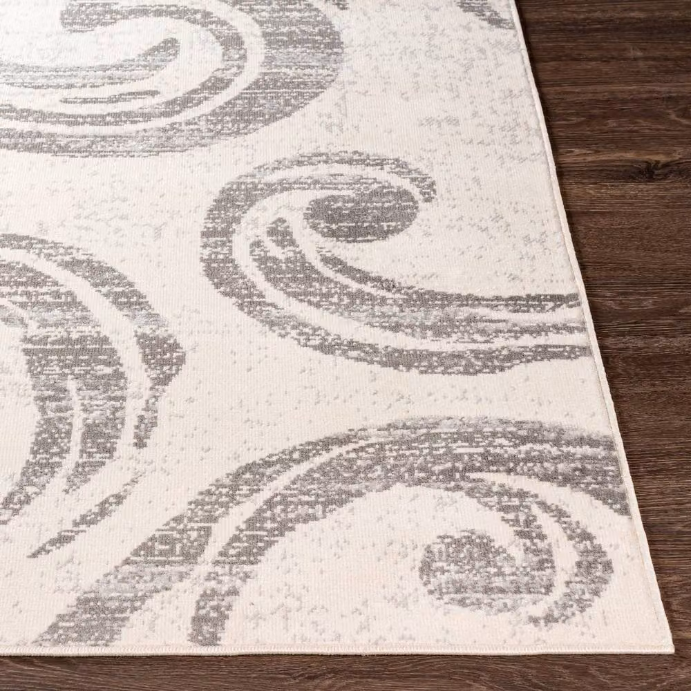 Livabliss Pisa Modern Abstract Rug in Grey, White and Black, W: 150 cm, L: 210 cm – 3
