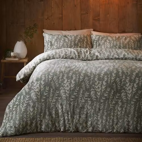 Ulster Weavers Reversible Floral Green Duvet Cover and Pillowcase Set, W/D/H: 230 x 220 x 180 cm – 1