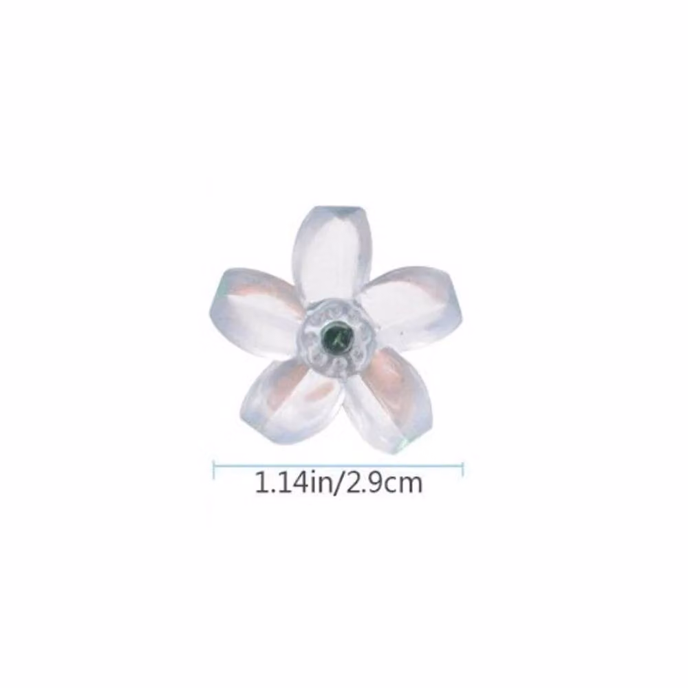 SPETLEK 50 LED Solar Powered Flower Garden String Lights in Cool White Transparent Plastic – 2