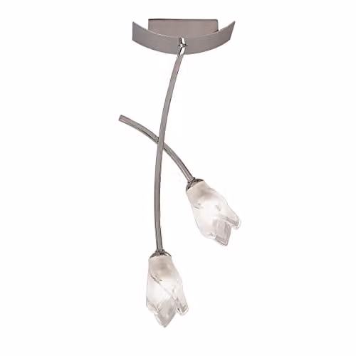 Netlighting Pietra 2 Light G9 Ceiling Lamp in Polished Chrome and Grey – 1