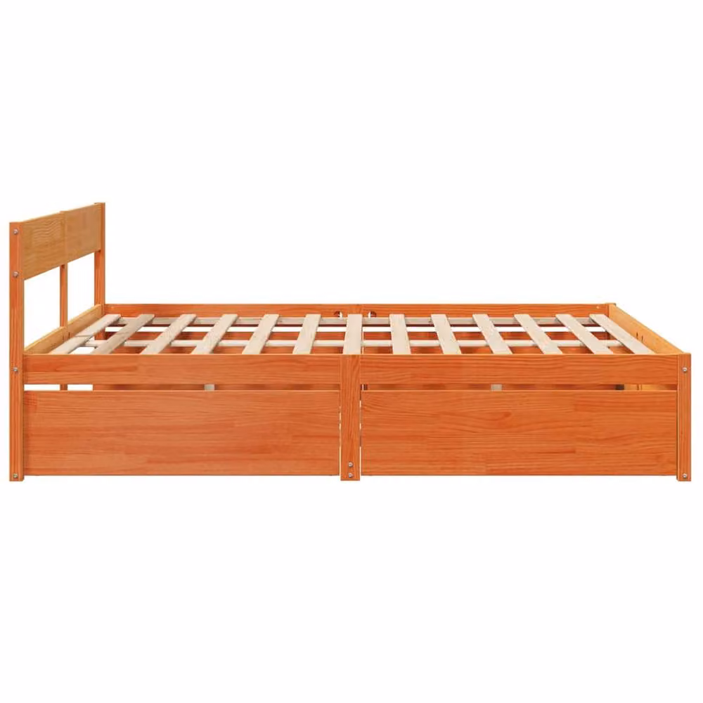 Berkfield Home Modern Super King Bed Frame in Waxed Brown Solid Pine, 180 x 200 cm – 3