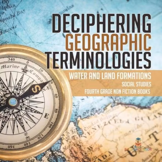 Baby Professor Deciphering Geographic Terminologies Water and Land Formations, Multicolour
