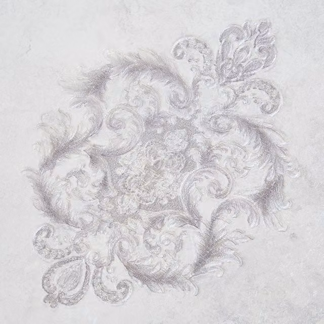 Livingandhome White Non-Woven Floral Abstract Wallpaper Roll with Moisture Resistant Properties