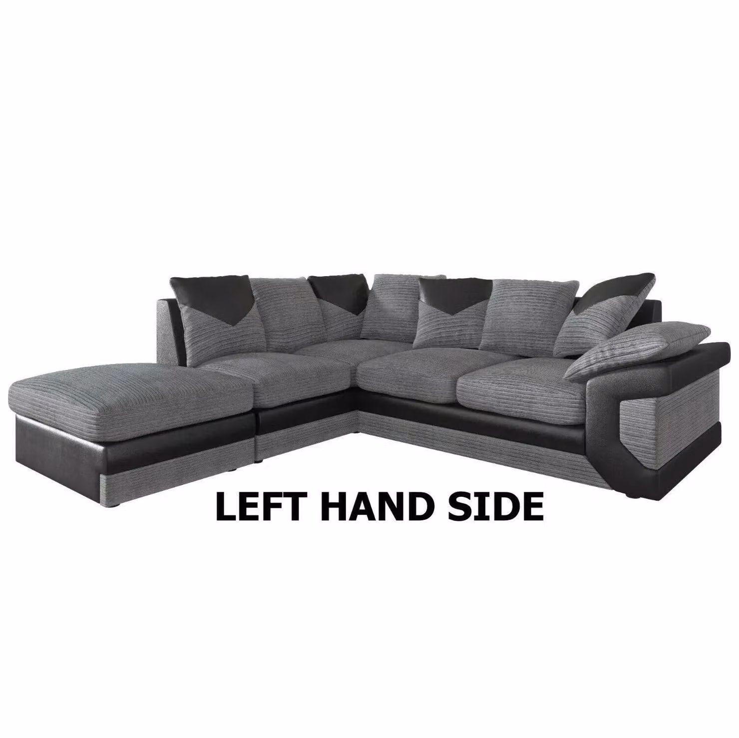 Snugg Furniture UK Limited Kensington Left Hand Corner Sofa in Striped Fabric – 2
