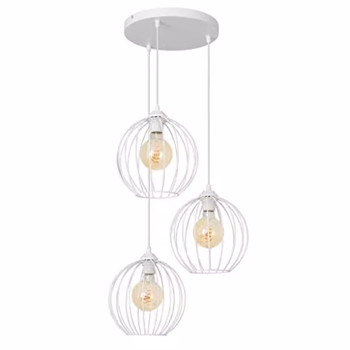 Netlighting Helam Mercure Cluster Pendant Ceiling Light in White, Diameter: 40 cm – 1