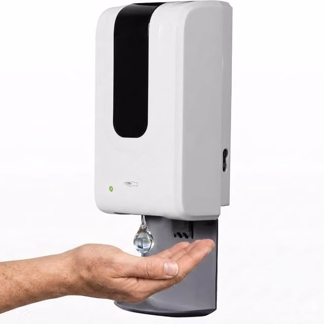GELCAVE Wall Mounted Plastic Hand Sanitiser Dispenser in White – 1