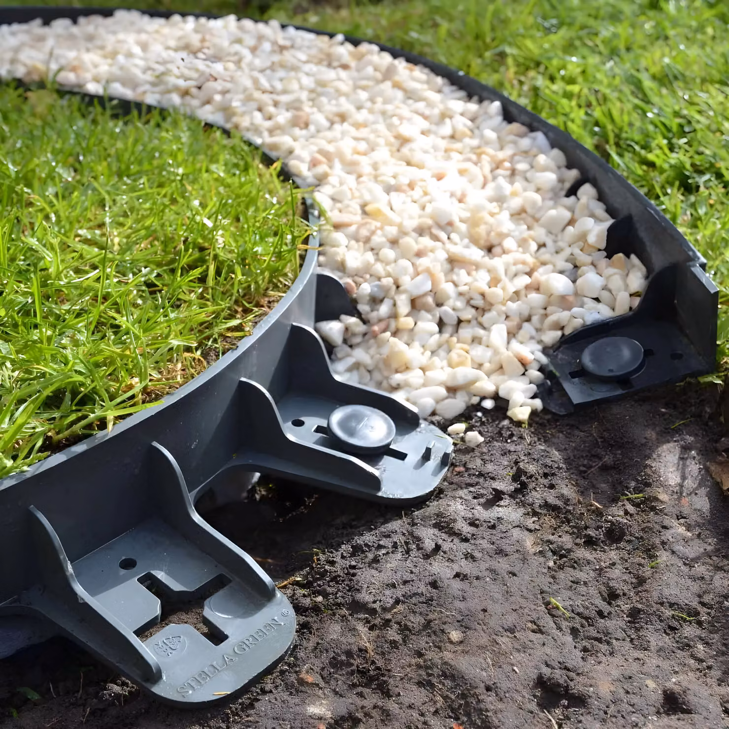 Primrose Easy Install Flexible Garden Edging Patio Border Edge Pieces, Black, 10 Pack – 3