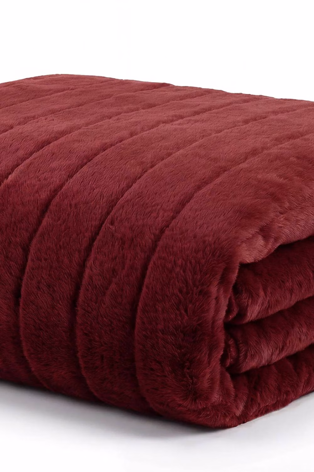 Deyongs Hockley Supersoft Faux Quilted Throw in Red, W: 130 cm, D: 150 cm – 3