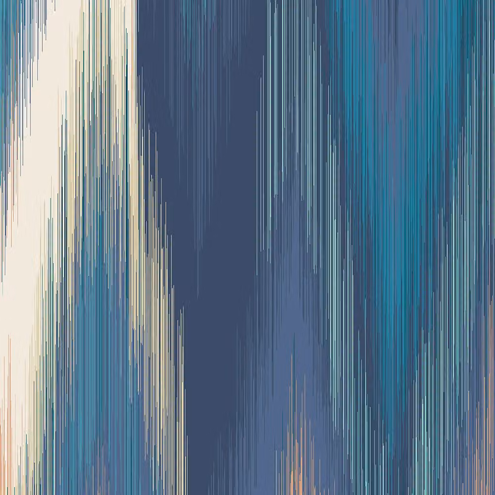 Origin Murals Ikat Zig Zag Geometric Ethnic Wall Mural in Blue and Multicolour, W: 350 cm, H: 280 cm – 3
