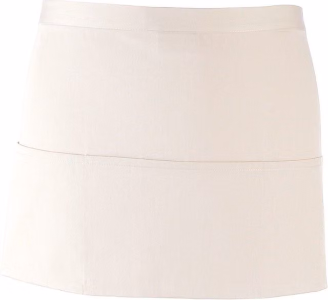 Premier Colours 3 Pocket Short Apron in White