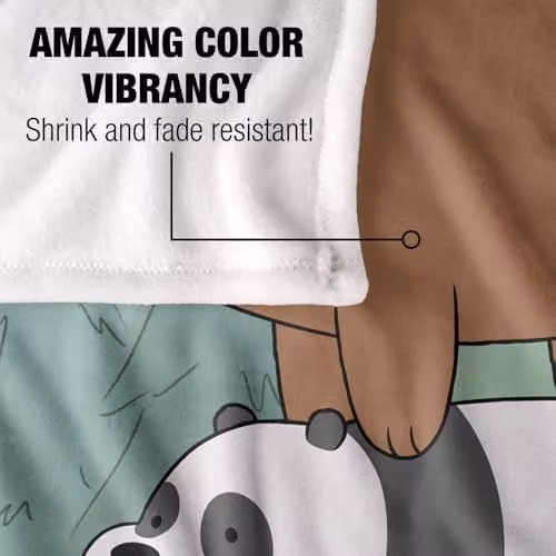 LOGOVISION We Bare Bears Bear Stack Super Soft Fleece Throw Blanket, Multicolour, W: 152 cm, D: 127 cm – 3