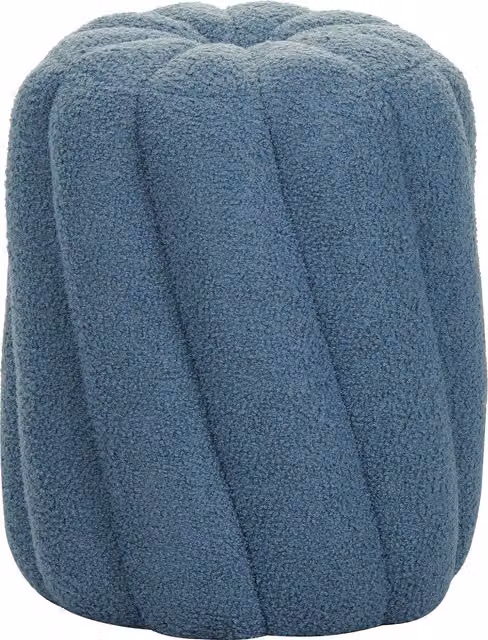 XC-HOME Twisted Bouclé Footstool in Blue