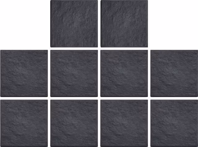 Nicoman Square Stomp Stone Stepping Stones in Grey and Anthracite, Pack of 10