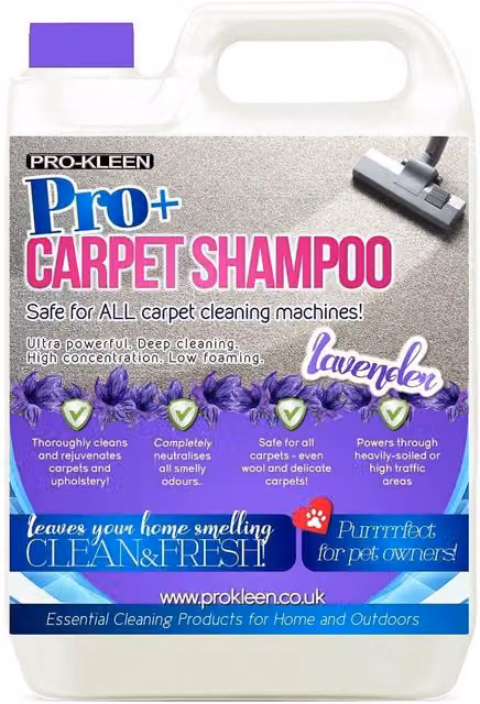ProKleen Carpet Cleaning Shampoo Odour Remover with Lavender Fragrance, 5 l