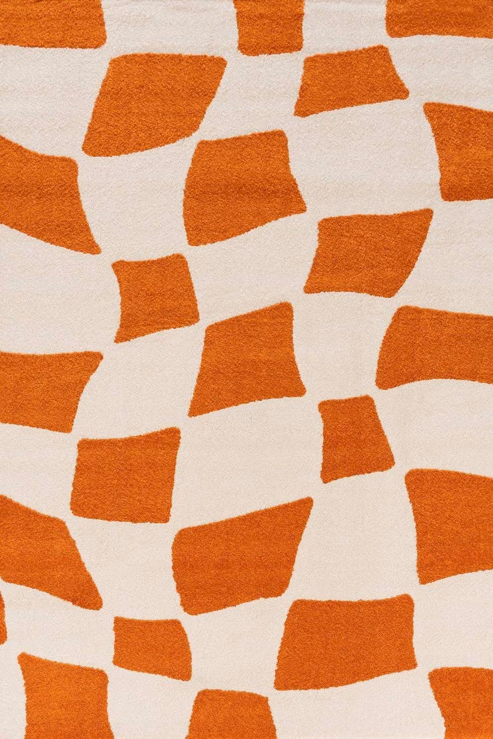 THE RUGS Joli Chequered Soft and Dense Pile Living Room and Bedroom Rug in Orange, W: 120 cm, D: 170 cm – 2