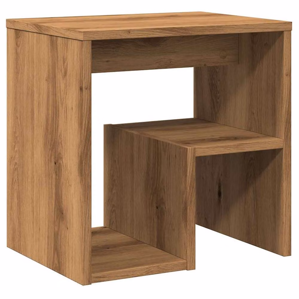 Berkfield Home Set of 2 Artisan Oak Bedside Cabinets in Brown, W/D/H: 40 x 30 x 40 cm – 3