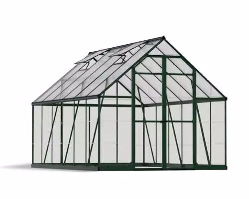 Palram Canopia Balance Greenhouse in Green with Transparent Polycarbonate Panels – 1