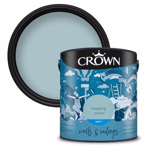 Crown Core Emulsion Matt Stepping Stone Dispersion Paint, Beige and Grey, 2.5 l – 1