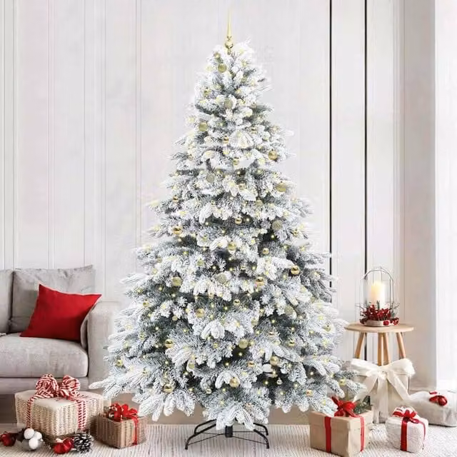 Berkfield Home Artificial Green Christmas Tree with 300 LEDs, Height: 240 cm – 1