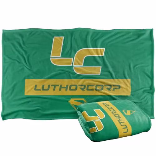 Warner Bros. Superman 2025 Luthorcorp Logo Super Soft Fleece Throw Blanket, Multicolour, W: 91 cm, D: 147 cm
