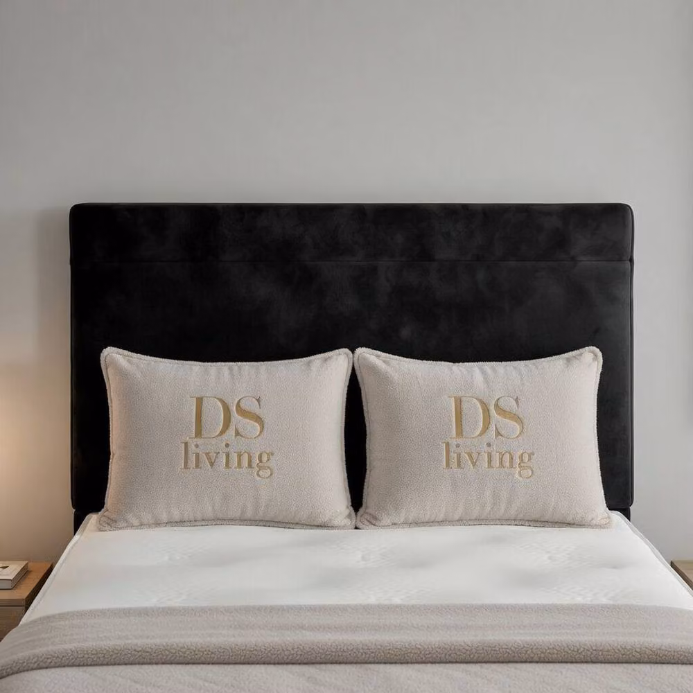 DS Living Muse Black Velvet Upholstered Divan Bed with Drawers W/D/H: 140 x 200 cm – 2