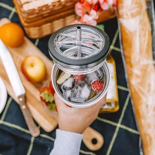 Thermos Icon Series Stainless Steel Straw Tumbler, 710ml, Silver – 4