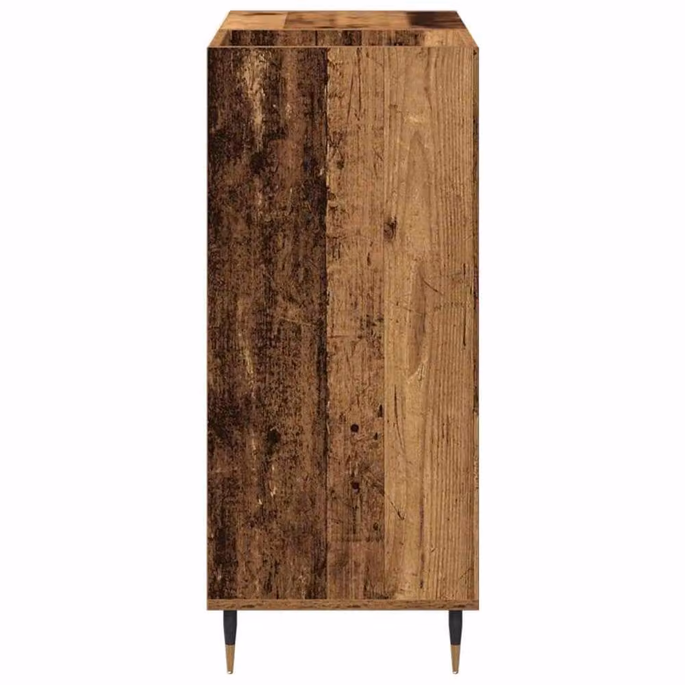 Berkfield Home Old Wood Record Cabinet in Brown, W/D/H: 84.5 x 38 x 89 cm – 4