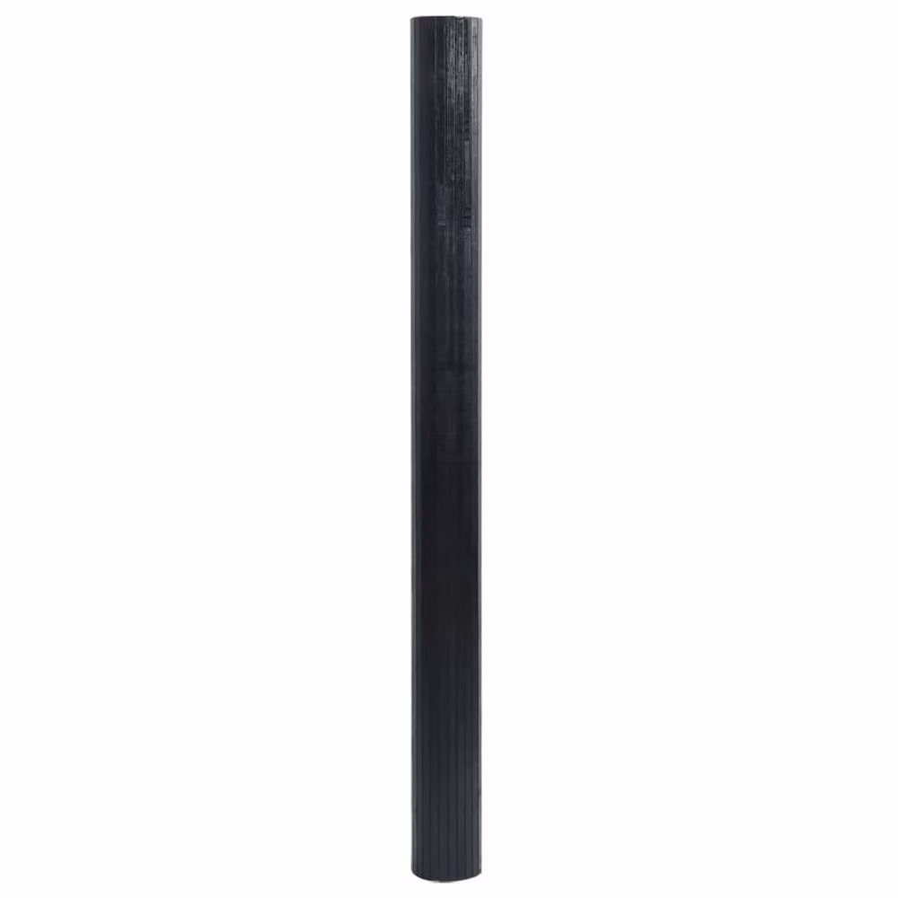 Berkfield Home Rectangular Bamboo Rug in Black, W: 100 cm, L: 300 cm – 3
