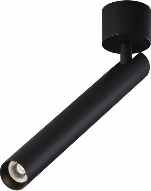 Netlighting Focus T Single LED Ceiling Spotlight in Black with 3000K Warm White Light and 290lm Output