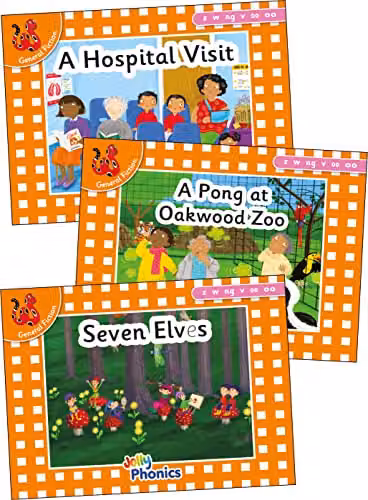 Jolly Phonics Orange Level Readers Set 5 in Precursive Letters