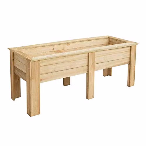 Forest Garden Large Wooden Raised Bed Kitchen Garden Planter, Brown, W/D/H: 180 x 55 x 29 cm – 2
