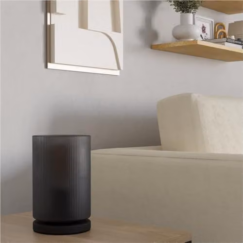 Loops Modern Glass Table Lamp in Black or White for Your Living Room, Bedroom or Home Office – 2