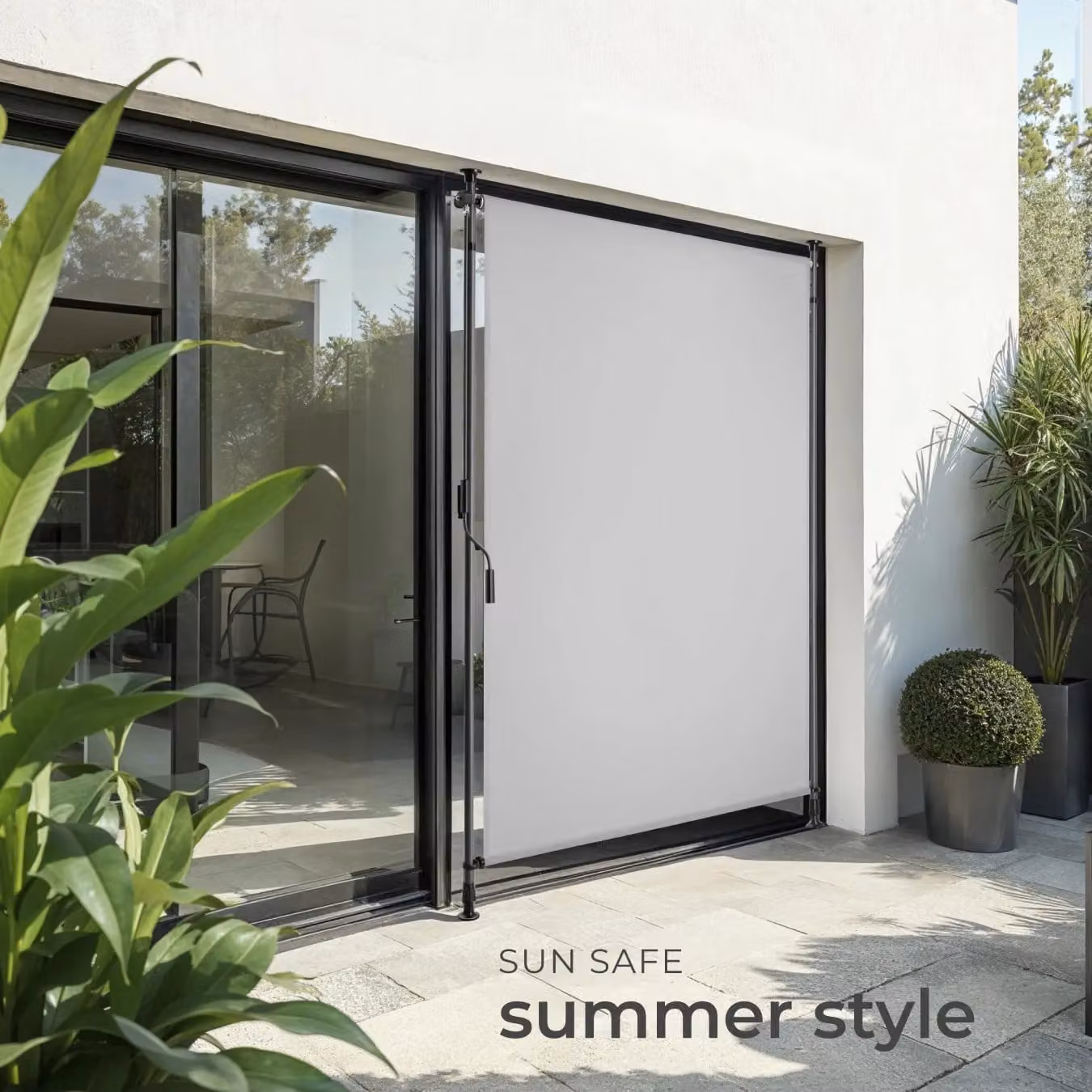 tectake Taija Retractable Awning in Grey, W/D/H: 310 x 100 x 1 cm – 3