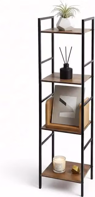 Havendro 4 Tier Industrial Storage Rack in Brown and Black