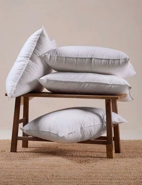Bedfolk Breathable White Pure Cotton Down Alternative Pillow