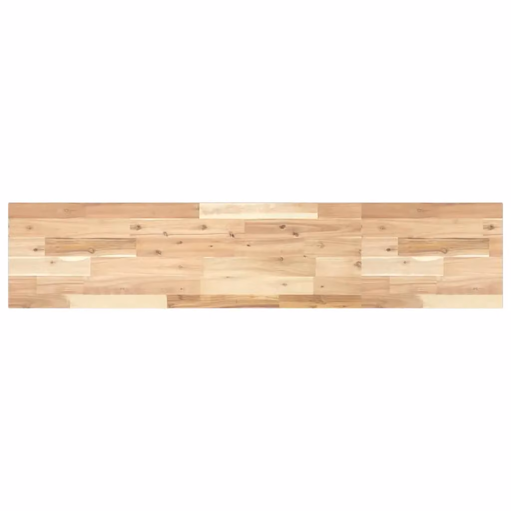 Berkfield Home Floating Shelf in Brown Untreated Solid Acacia Wood, W/D/H: 160 x 30 x 2 cm