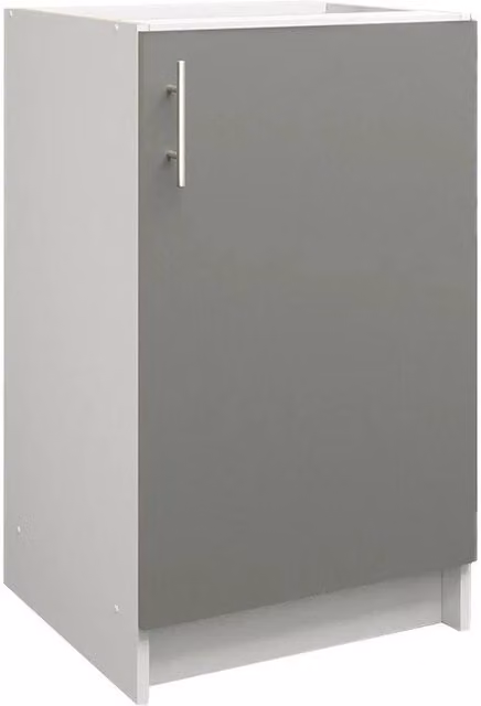 SPETLEK Modern Grey Matt Kitchen Base Unit with Hinged Doors