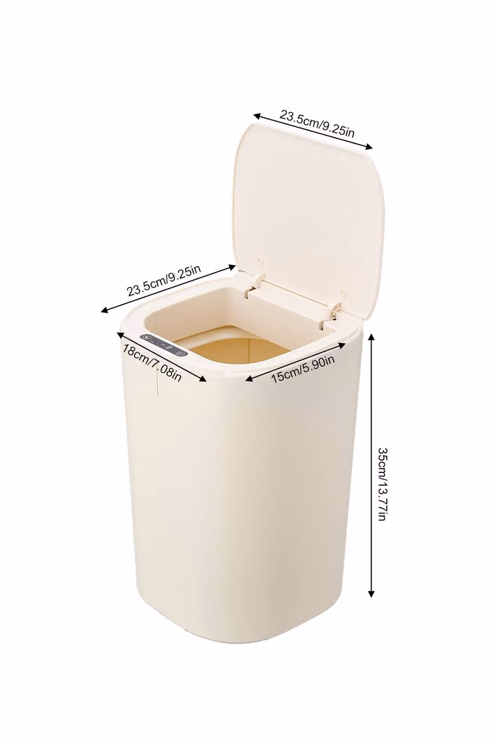 Living and Home Automatic Touchless Motion Smart Sensor Rubbish Bin with 3 Modes in Beige – 9