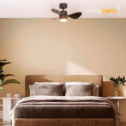 ValueLights 24 inch LED Ceiling Fan with Remote Control and Timer in Black – 3