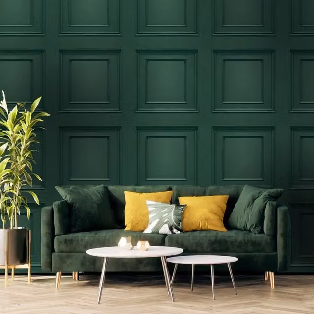 Belgravia Decor Oliana Abstract Geometric Modern Wallpaper Roll in Green