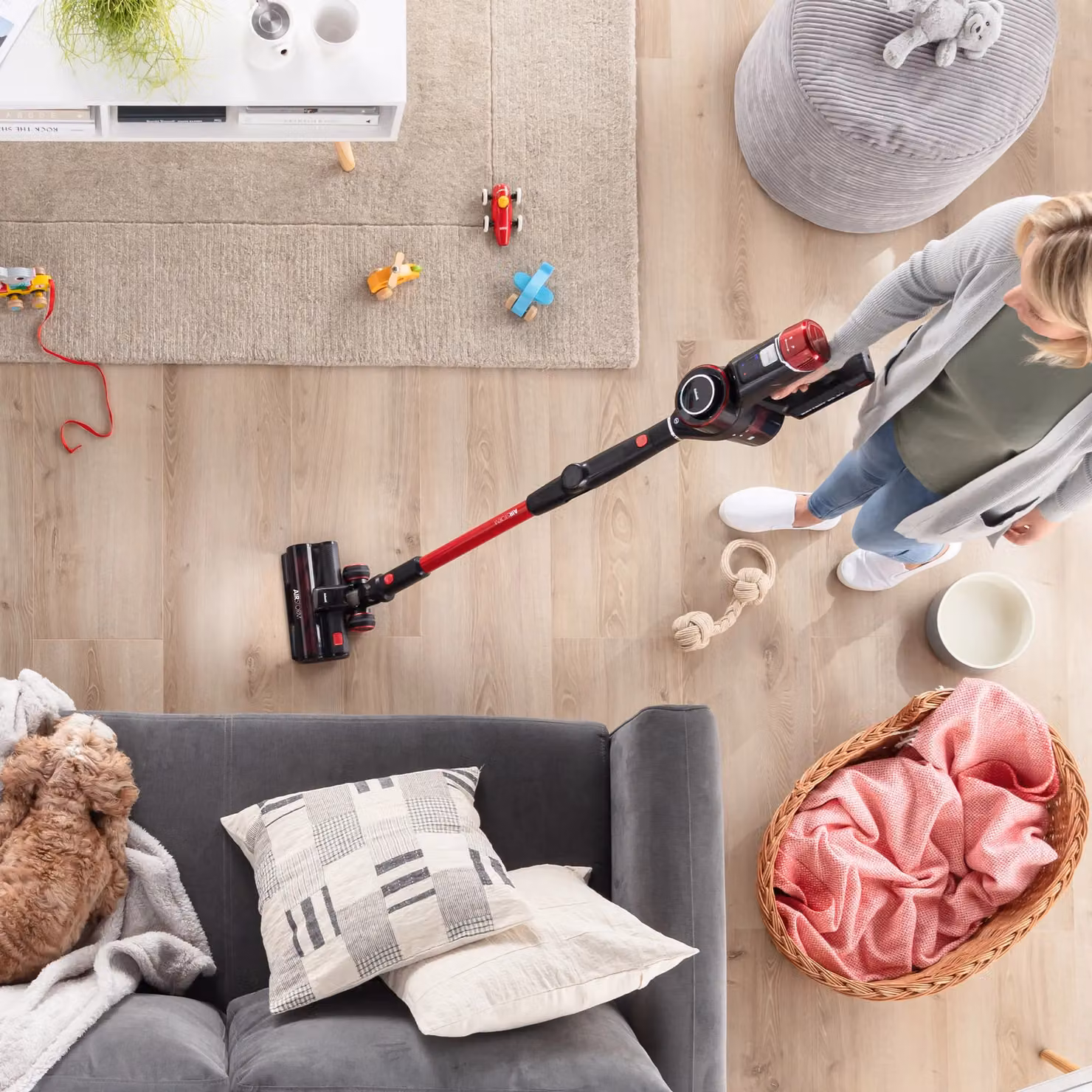 Ewbank AIRSTORM1 2-in-1 Cordless Pet Stick Vacuum Cleaner, Red – 3