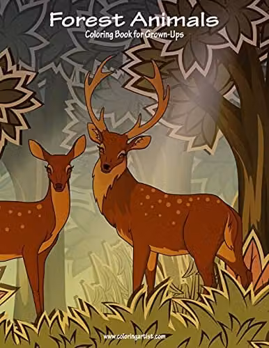 Forest Animals Coloring Book for Grown-Ups Volume 1 by Createspace, Multicolour