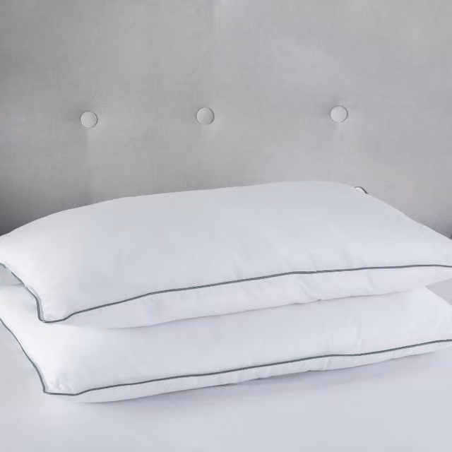 Snug City Luxury Duck Feather and Down Pillow Pair with 100% Cotton Cover in White
