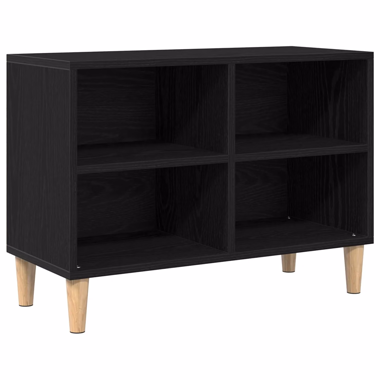 Berkfield Home Black Oak TV Cabinet in Black MDF, W/D/H: 69.5 x 30 x 50 cm – 2