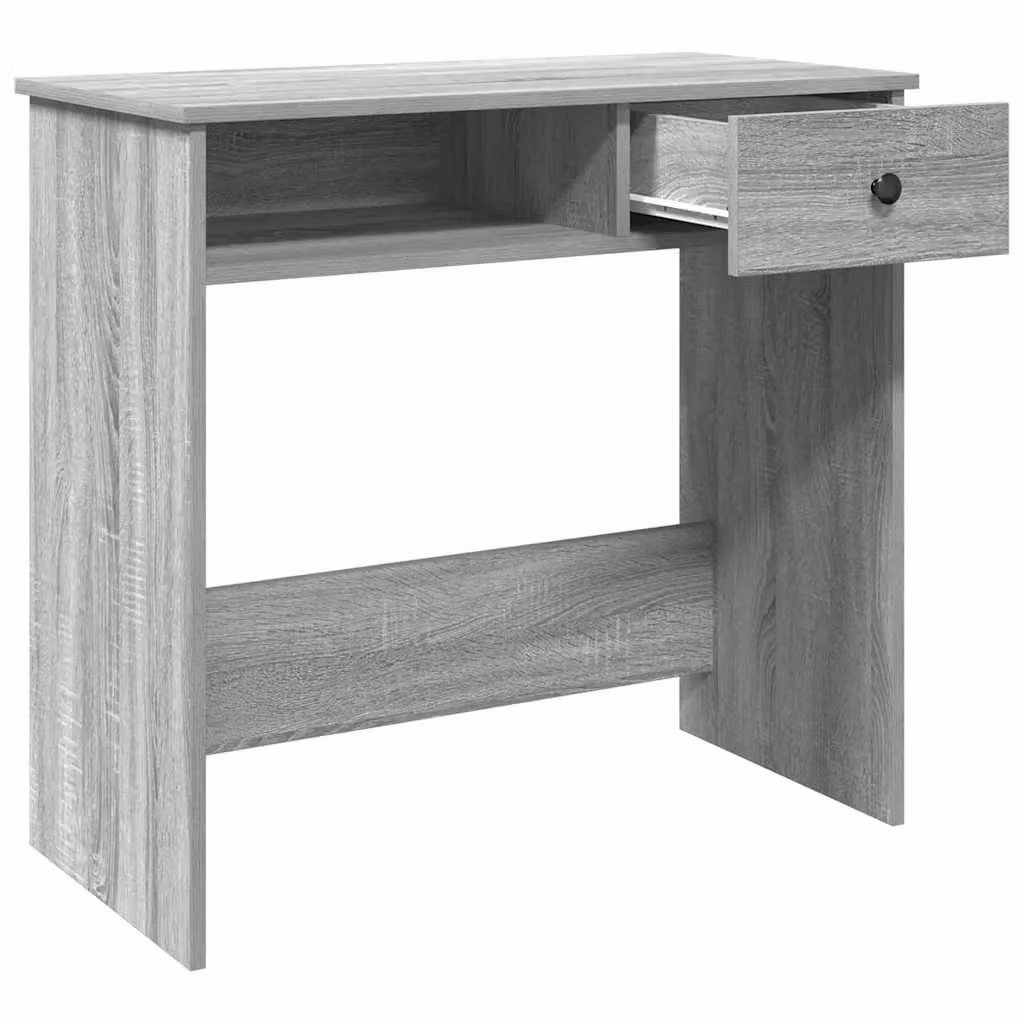 Berkfield Modern Grey Sonoma Writing Desk in Engineered Wood W/D/H: 80 x 40 x 75 cm – 3