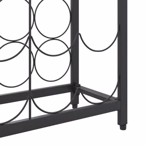 vidaXL Wrought Iron Wine Rack for 95 Bottles, Black, H 200 x W 54 x D 18 cm – 3