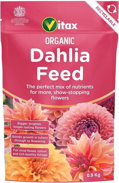 Vitax Organic Dahlia Plant Feed for Vibrant Pink Flowers, 900g