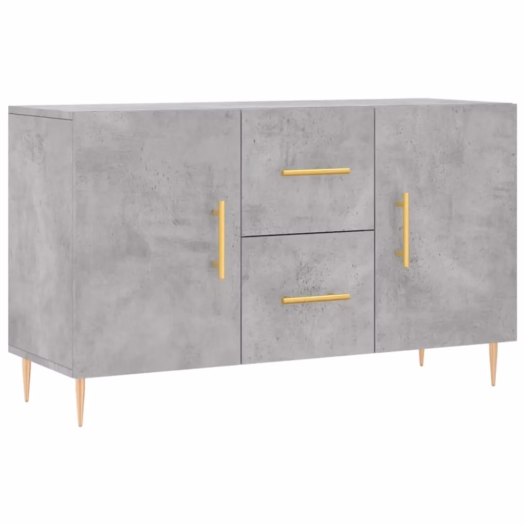 Berkfield Home Modern Sideboard in Concrete Grey, W/D/H: 100 x 36 x 60 cm – 2