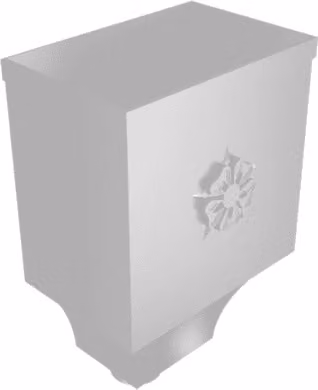 ARP Aluminium Half Round Swaged Mercury Hopper in Silver Grey, 76mm
