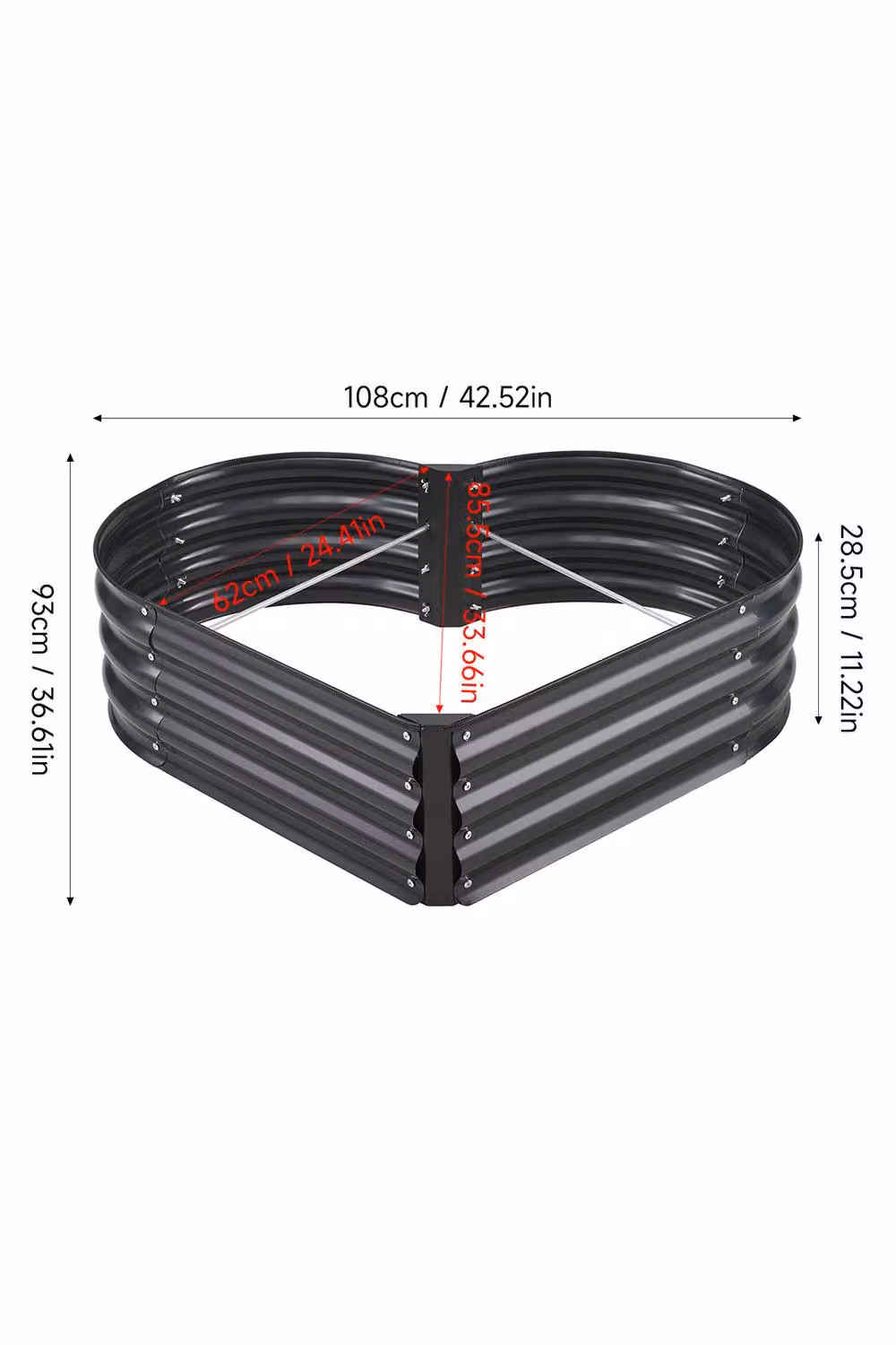 Garden Sanctuary Galvanised Steel Raised Garden Bed in Grey – 4